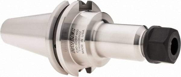 Parlec - 0.5mm to 10mm Capacity, 4" Projection, CAT40 Taper Shank, ER16 Collet Chuck - 6.69" OAL - Exact Industrial Supply