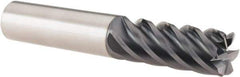 SGS - 1/2", 6 Flute, Single End, Solid Carbide, 0.03" Corner Radius End Mill - 3" OAL, 41° Helix, Right Hand Flute, 1-1/4" LOC, Right Hand Cut - All Tool & Supply