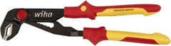 Wiha - 10" OAL, 2" Max Capacity, Water Pump Tongue & Groove Pliers - Straight Straight, Soft Grip Handles - All Tool & Supply