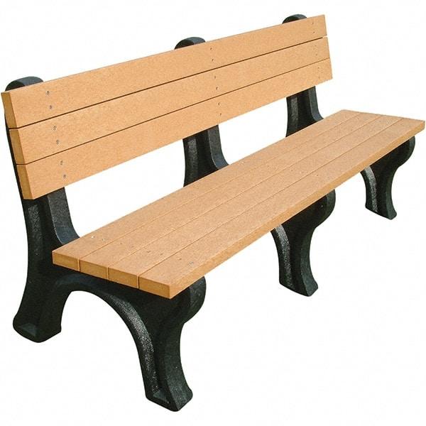 Vestil - 6' Long x 26-1/8" Wide, Recycled Plastic Bench Seat - All Tool & Supply