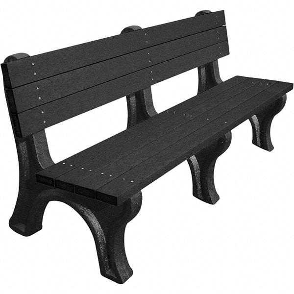 Vestil - 6' Long x 26-1/8" Wide, Recycled Plastic Bench Seat - All Tool & Supply