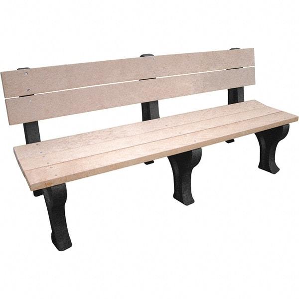 Vestil - 6' Long x 26-1/4" Wide, Recycled Plastic Bench Seat - All Tool & Supply