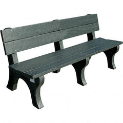 Vestil - 6' Long x 26-1/4" Wide, Recycled Plastic Bench Seat - All Tool & Supply