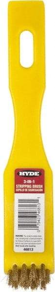 Hyde Tools - Wire Surface Preparation Brush - 2-1/2" Bristle Length, Nylon Handle - All Tool & Supply