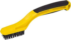 Hyde Tools - Nylon Surface Preparation Wire Brush - 1.062" Bristle Length, 2-1/4" Wide, Plastic Overmold Handle - All Tool & Supply