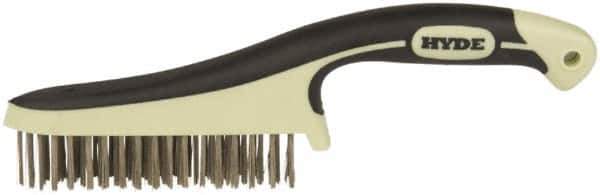 Hyde Tools - Stainless Steel Surface Preparation Wire Brush - 1" Bristle Length, 5" Wide - All Tool & Supply