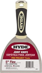 Hyde Tools - 5" Wide Flexible Blade Carbon Steel Joint Knife - Flexible, Polypropylene Handle - All Tool & Supply