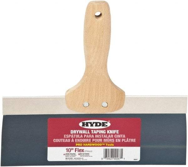 Hyde Tools - 10" Wide Flexible Blade Steel Joint Knife - Flexible, Hardwood Handle - All Tool & Supply