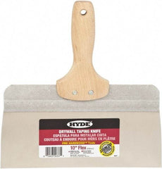 Hyde Tools - 10" Wide Flexible Blade Stainless Steel Joint Knife - Flexible, Hardwood Handle - All Tool & Supply