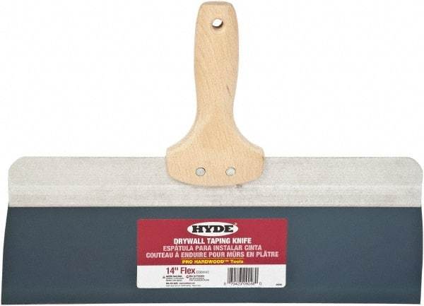 Hyde Tools - 14" Wide Flexible Blade Steel Joint Knife - Flexible, Hardwood Handle - All Tool & Supply