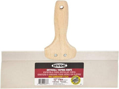 Hyde Tools - 12" Wide Flexible Blade Stainless Steel Joint Knife - Flexible, Hardwood Handle - All Tool & Supply