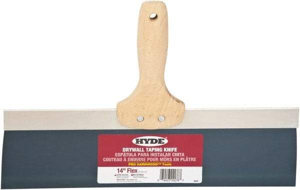 Hyde Tools - 14" Wide Flexible Blade Steel Joint Knife - Flexible, Hardwood Handle - All Tool & Supply