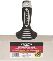 Hyde Tools - 8" Wide Flexible Blade Stainless Steel Joint Knife - Flexible, Plastic Overmold Handle - All Tool & Supply