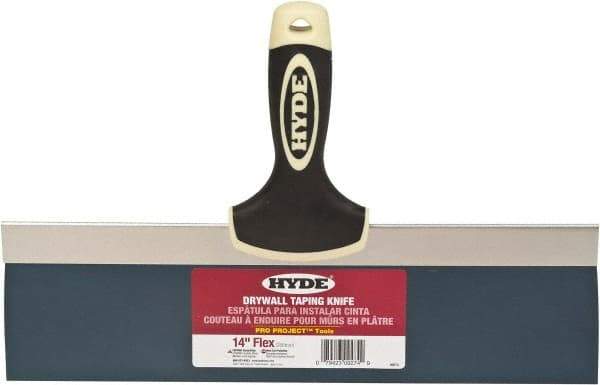 Hyde Tools - 14" Wide Flexible Blade Stainless Steel Joint Knife - Flexible, Plastic Overmold Handle - All Tool & Supply