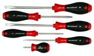 6 Piece - SoftFinish® Cushion Grip Screwdriver Set - #30294 - Includes: Slotted 4.0 - 8.0mm; Stubby 4.0mm; Phillips #1 - 2 - All Tool & Supply