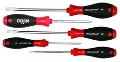 5 Piece - SoftFinish® Cushion Grip Screwdriver Set - #30295 - Includes: Slotted 3.0 - 6.5mm Phillips #1 - 2 - All Tool & Supply