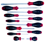 12 Piece - SoftFinish® Cushion Grip Screwdriver Set - #30297 - Includes: Slotted 3.0 - 10.0mm Phillips #0 - 3 - All Tool & Supply