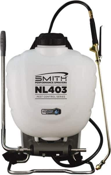 Smith Performance Sprayers - 4 Gal Chemical Safe Garden Backpack Sprayer - Use with Cleaners/Degreasers, Polyethylene Tank, Wide Mouth, Reinforced Hose - All Tool & Supply