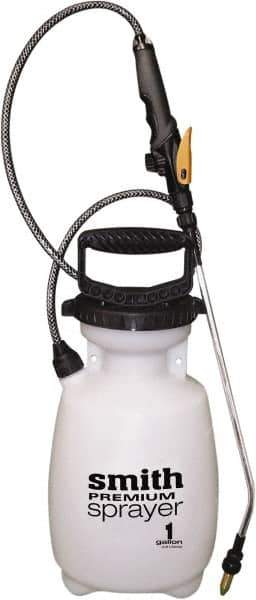 Smith Performance Sprayers - 1 Gal Chemical Safe Garden Hand Sprayer - Use with Cleaners/Degreasers, Polyethylene Tank, Funnel Mouth, Reinforced Hose - All Tool & Supply