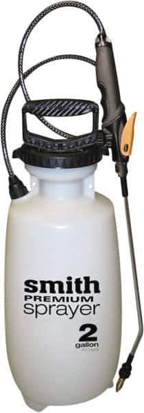 Smith Performance Sprayers - 2 Gal Chemical Safe Garden Hand Sprayer - Use with Cleaners/Degreasers, Polyethylene Tank, Funnel Mouth, Reinforced Hose - All Tool & Supply