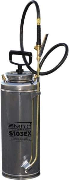 Smith Performance Sprayers - 3.5 Gal Chemical Safe Garden Hand Sprayer - Stainless Steel Tank, Wide Mouth, Reinforced Hose - All Tool & Supply