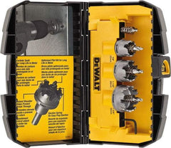 DeWALT - 5 Piece, 7/8" to 1-3/8" Saw Diam, Hole Saw Kit - Carbide-Tipped, Toothed Edge, Includes 3 Hole Saws - All Tool & Supply