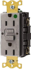 Hubbell Wiring Device-Kellems - 1 Phase, 5-15R NEMA, 125 VAC, 15 Amp, GFCI Receptacle - 2 Pole, Back and Side Wiring, Hospital Grade - All Tool & Supply