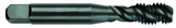 10-32 Dia. - GH2 - 3 FL - Premium HSS - Black Oxide Semi Bottoming Spiral FL Tap - All Tool & Supply