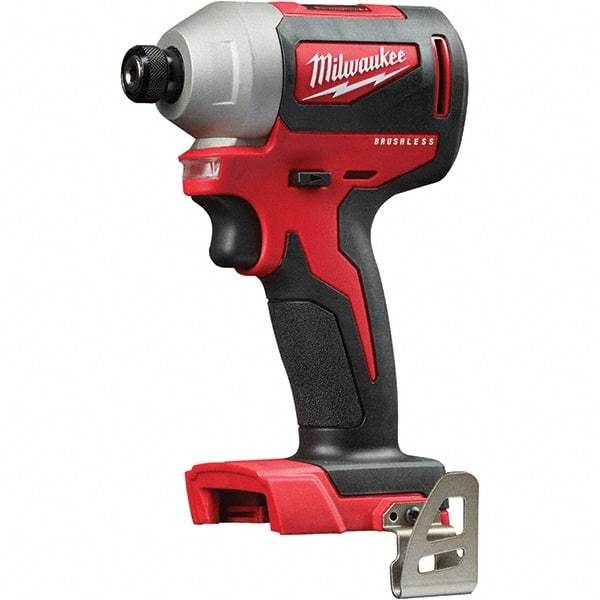 Milwaukee Tool - 18 Volt, 1/4" Drive, 133 Ft/Lb Torque, Cordless Impact Driver - Pistol Grip Handle, 3200 RPM, Lithium-Ion, Bare Tool - All Tool & Supply