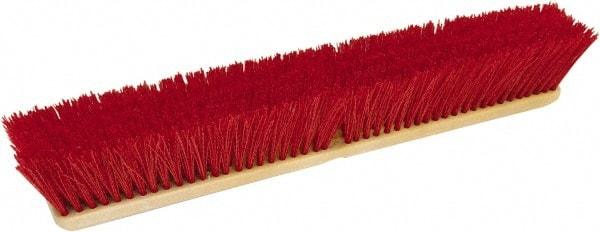 O-Cedar - 18" Heavy Duty Polypropylene Push Broom - 3-1/4" Bristle Length, Foam Block, Threaded Handle Connection, Handle Sold Separately - All Tool & Supply