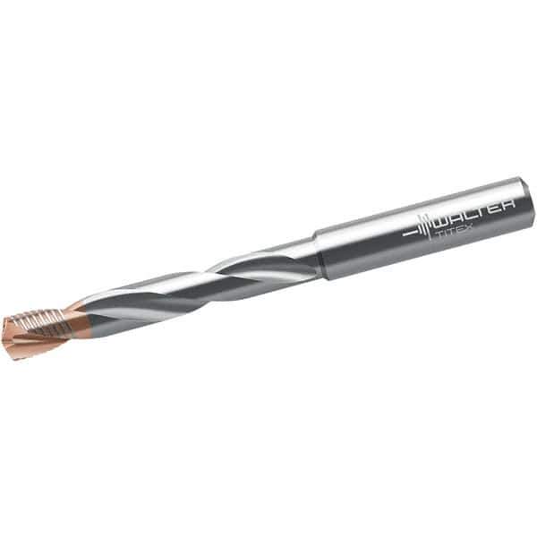 Walter-Titex - 9.3mm 140° Solid Carbide Jobber Drill - Tinal/AlCrN Finish, Right Hand Cut, Spiral Flute, Straight Shank, 103mm OAL - All Tool & Supply