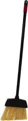 O-Cedar - 8-1/2" Wide, Beige PET Bristles, 30" Metal Handle, Angled Broom - 30 Inch Handle Length - All Tool & Supply