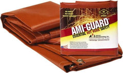 Auburn Mfr - 8' High x 8' Wide x 0.016" Thick Fiberglass Welding Curtain - Red, Grommet - All Tool & Supply