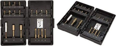 VEGA Industries - 19 Piece, Impact Driver Bit Set - #1 to #3, 1/4" Hex Drive, Phillips, Square Point - All Tool & Supply