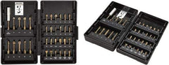 VEGA Industries - 34 Piece, Impact Driver Bit Set - #1 to #3, 1/4" Hex Drive, 5/32 to 1/4", 4 to 6mm Hex, Phillips, Square, Torx, Slotted, Hex Point - All Tool & Supply