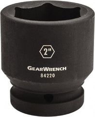 GearWrench - 1" Drive 2-3/16" Standard Impact Socket - 6 Points, 3-4/13" OAL - All Tool & Supply