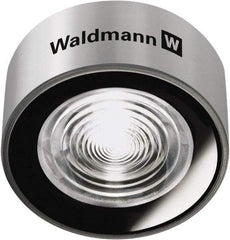 Waldmann Lighting - 24 VDC, 11 Watt, LED, Spot Machine Light - Direct Mount, 0.2m Cord, IP67, Silver - All Tool & Supply