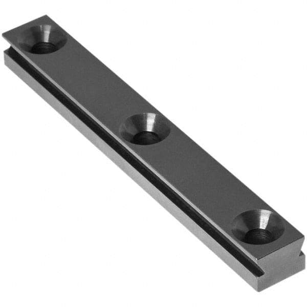 Raptor Workholding - 1 Piece Vise Straight Dovetail Master Jaw Insert - Steel, 1/2" Long, 3/8" High - All Tool & Supply