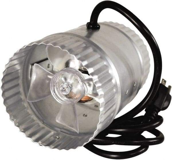 Suncourt - 4" Diam, 0.3 Amp, 120 Volt Duct Fan - 65 CFM, Single Speed - All Tool & Supply