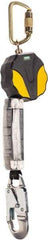 MSA - 6' Long, 310 Lb Capacity, Nylon Webbing Fall Limiter - Aluminum Locking Snap Hook Connector, Carabiner Connector - All Tool & Supply