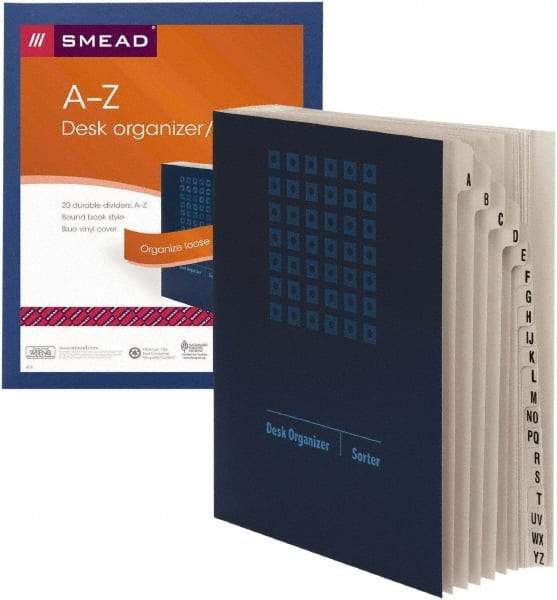 SMEAD - 9-7/8 x 11-3/4", Legal, Navy Blue, Index Folder - All Tool & Supply