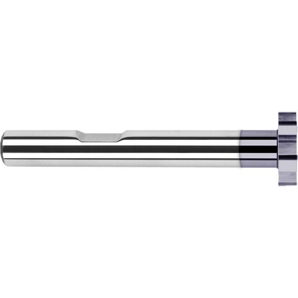 Harvey Tool - 7/8" Cut Diam, 1/4" Cut Width, 1/2" Shank, Straight-Tooth Woodruff Keyseat Cutter - Exact Industrial Supply