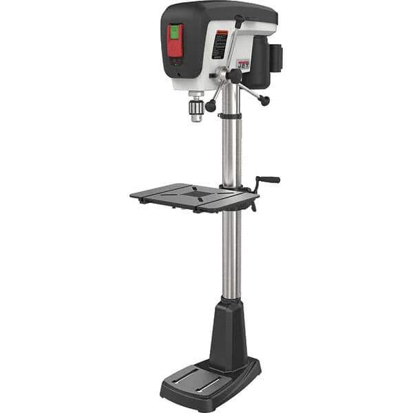 Jet - 15" Swing, Step Pulley Drill Press (Woodworking) - 16 Speed, 3/4 hp, Single Phase - All Tool & Supply