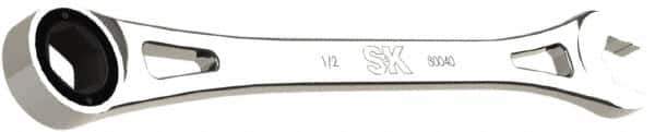 SK - 1/2" 6 Point Combination Wrench - 9.06" OAL, Steel, Full Polish Finish - All Tool & Supply