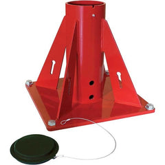 THERN - Davit Crane Bases Base Type: Pedestal Base Finish/Coating: Red Powder Coat - All Tool & Supply