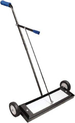 Shields Magnetics - 24" Long Push Magnetic Sweeper with Wheels - 4" Wide x 2" High x 36" Long, 7" Wheel Diam, 2" Clearance - All Tool & Supply