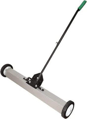 Shields Magnetics - 36" Long Push Magnetic Sweeper with Wheels - 4" Wide x 3" High x 36" Long, 7" Wheel Diam, 1 to 2" Clearance - All Tool & Supply