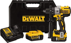 DeWALT - 20 Volt 1/2" Chuck Pistol Grip Handle Cordless Drill - 0-2000 RPM, Keyless Chuck, Reversible, 2 Lithium-Ion Batteries Included - All Tool & Supply