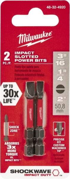 Milwaukee Tool - Impact Ready Accessory Set - 1/4" Hex Drive, Slotted Point - All Tool & Supply