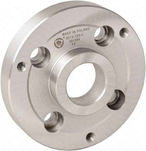 Bison - Adapter Back Plate for 5" Diam Bison Set-Tru Lathe Chucks - A1/A2-5 Mount, 35mm Through Hole Diam - All Tool & Supply